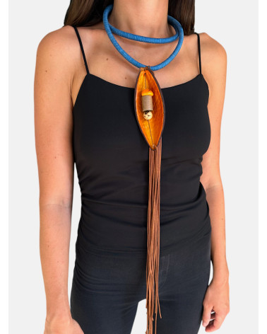 COLLAR CANOINHA AZUL SEMILLAS