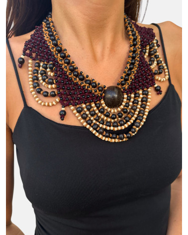 COLLAR SEMILLAS SATERÉ NEGRO