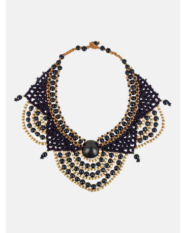 COLLAR SEMILLAS SATERÉ NEGRO