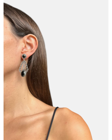 PENDIENTES AZABACHE FILIGRANA