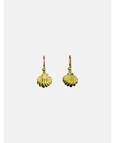 PENDIENTES CONCHA GANCHO CHAPADOS