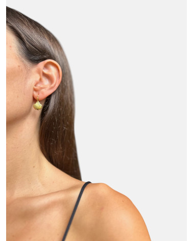 PENDIENTES CONCHA GANCHO CHAPADOS