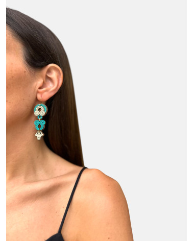 PENDIENTES TORQUES TRIPLE GANCHO