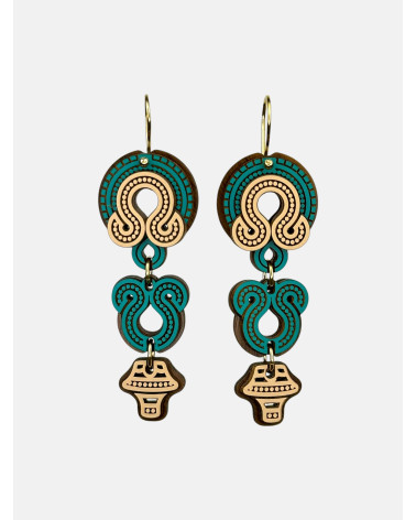 PENDIENTES TORQUES TRIPLE GANCHO