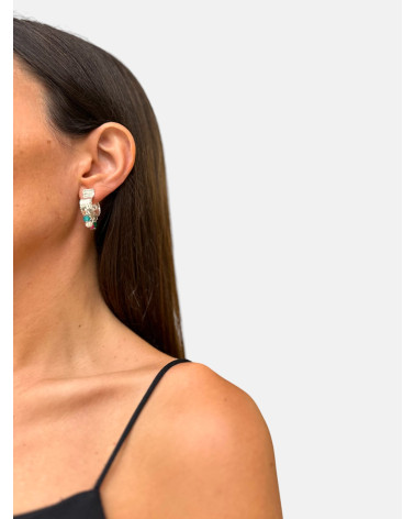 PENDIENTES ARO PLANO PIEDRAS