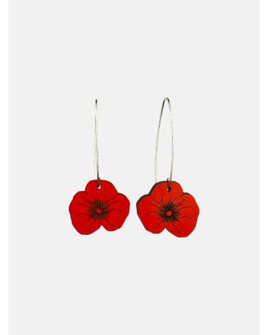 PENDIENTES AMAPOLA GANCHO