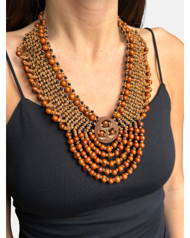 COLLAR SEMILLAS SATERÉ MARRÓN