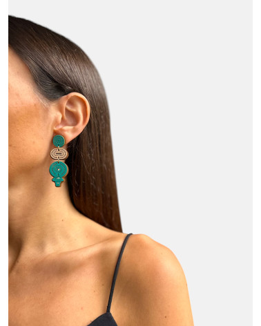 PENDIENTES TORQUES TRIPLE ALARGADOS