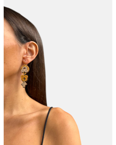 PENDIENTES TORQUES TRIPLE GANCHO