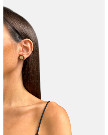 PENDIENTES PANDERETAS PIEL PRESION