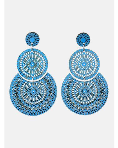 PENDIENTES GUIPUR REDONDOS TRIPLE