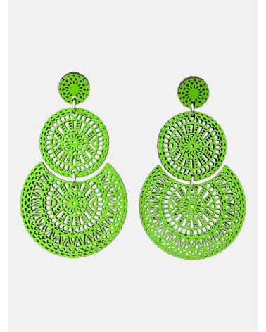 PENDIENTES GUIPUR REDONDOS TRIPLE