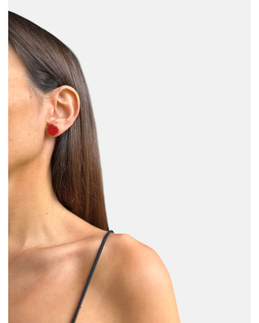 PENDIENTES CONCHA MADERA MINI