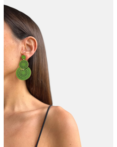 PENDIENTES GUIPUR REDONDOS TRIPLE