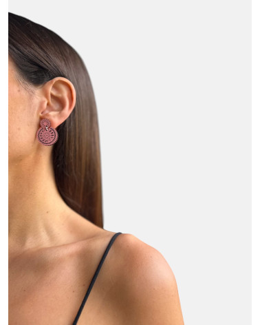 PENDIENTES GUIPUR REDONDOS DOBLE