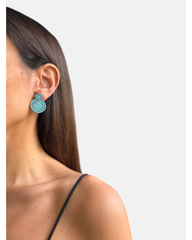 PENDIENTES GUIPUR REDONDOS DOBLE