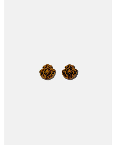 PENDIENTES CONCHA MADERA MINI