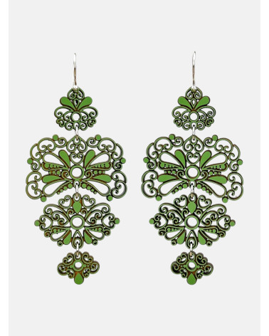 PENDIENTES ADEREZO CUÁDRUPLE GANCHO