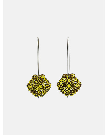 PENDIENTES FILIGRANA ROMBO GANCHO