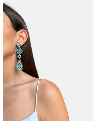 PENDIENTES FILIGRANA LÁGRIMA CUÁDRUPLE