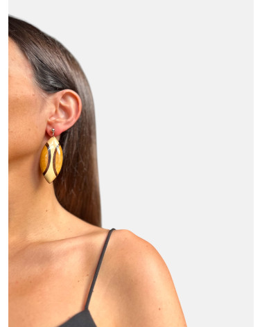 PENDIENTES MARQUETERÍA PAU-AMARELO