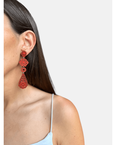 PENDIENTES FILIGRANA LÁGRIMA CUÁDRUPLE