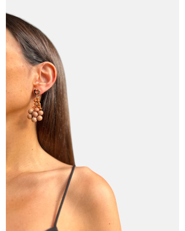 PENDIENTES SEMILLAS SATERÉ ROSA