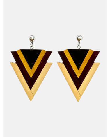 PENDIENTES MARQUETERÍA TRIÁNGULO