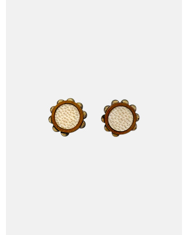PENDIENTES PANDERETAS PIEL PRESION