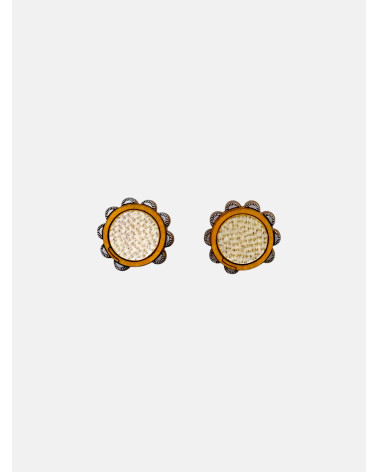 PENDIENTES PANDERETAS PIEL PRESION