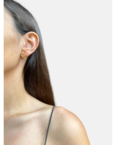 PENDIENTES INFINITY PRESIÓN CHAPADO