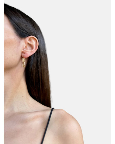 PENDIENTES MOSAICO GANCHO RAW