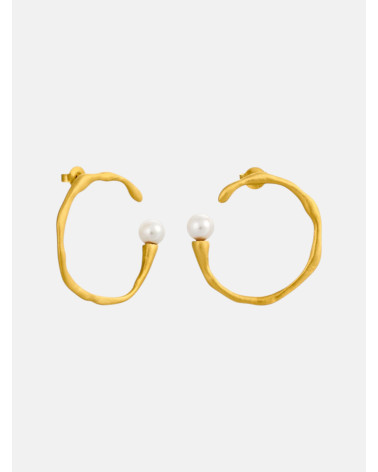 PENDIENTES ECLAT CIRCULARES DORADOS