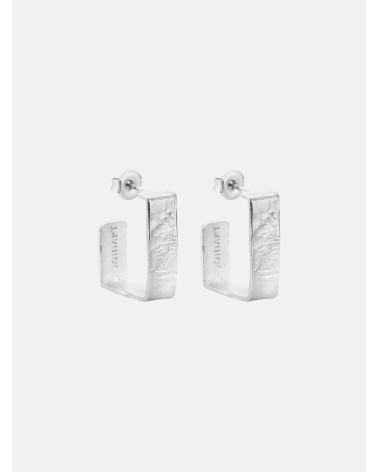 PENDIENTES LIGNIS MEDIANOS PLATEADOS