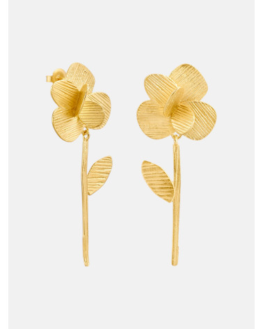 PENDIENTES PAMPALONIA LARGOS DORADOS