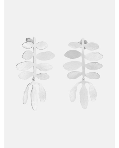 PENDIENTES SILVELA GRANDES PLATEADOS