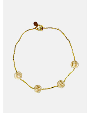 COLLAR ESFERAS CRISTAL CHECO