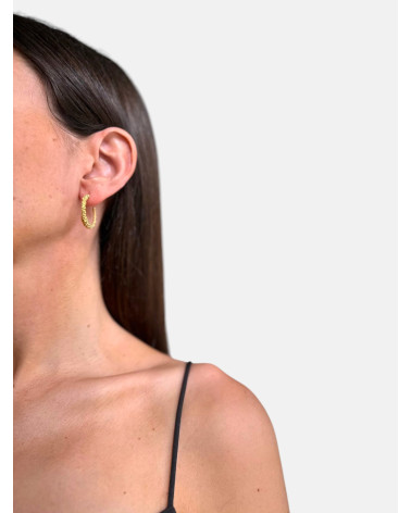 PENDIENTES STARDUST ARO DORADOS