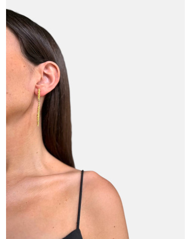 PENDIENTES STARDUST LARGOS DORADOS