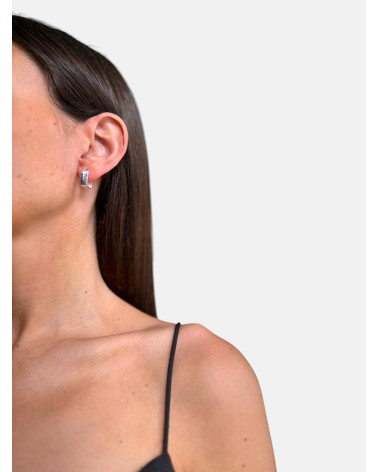 PENDIENTES LIGNIS PEQUEÑOS PLATEADOS