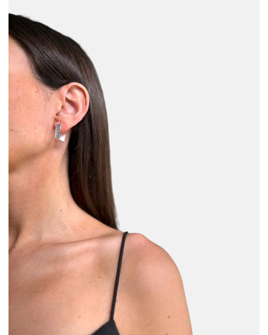 PENDIENTES LIGNIS MEDIANOS PLATEADOS