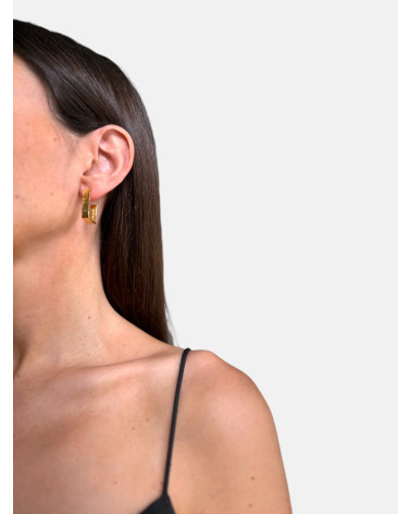 PENDIENTES LIGNIS GRANDES DORADOS