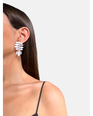 PENDIENTES SILVELA GRANDES PLATEADOS