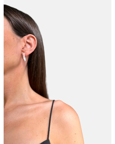 PENDIENTES SAUMA ARO PLATEADOS