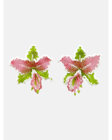PENDIENTES ORQUÍDEA ROSA