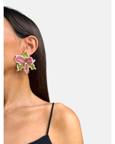 PENDIENTES ORQUÍDEA ROSA