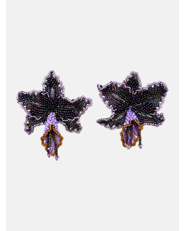 PENDIENTES ORQUÍDEA VIOLETA