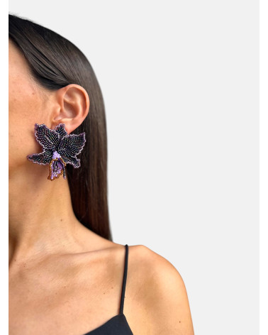 PENDIENTES ORQUÍDEA VIOLETA